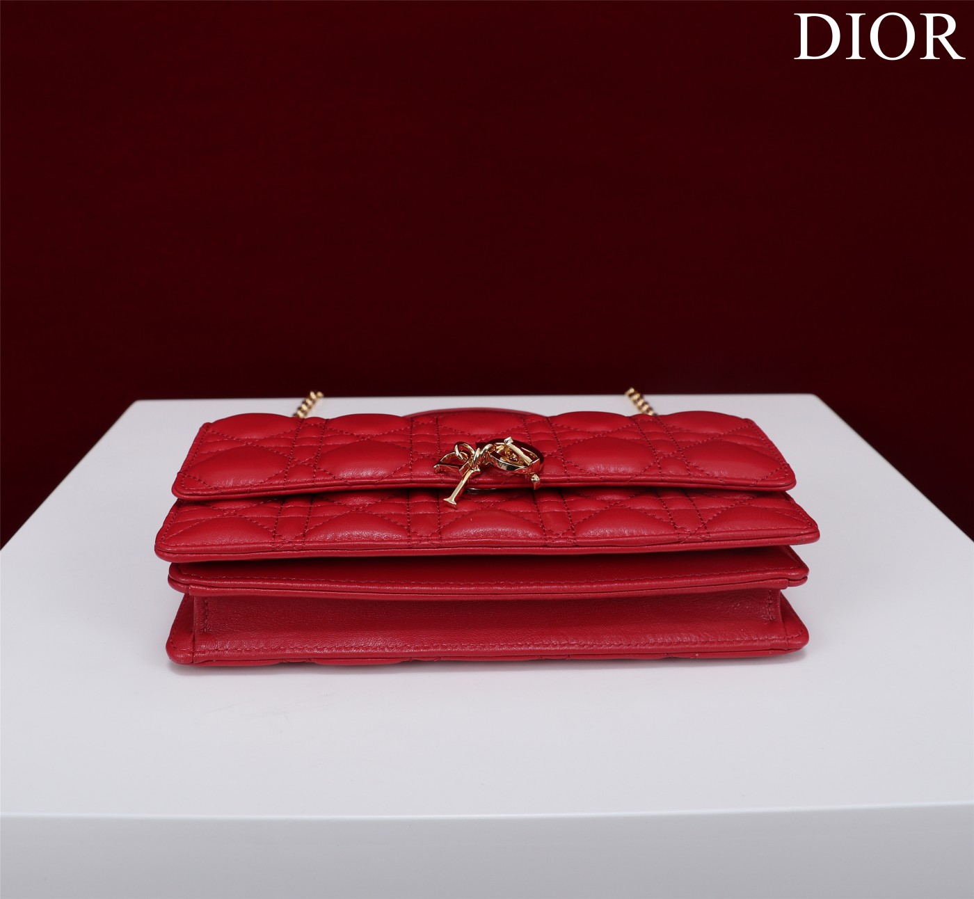 My Dior Mini Bag Red Cannage Lambskin